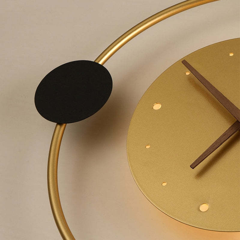 LumiTime - Horloge Mural Chic avec Éclairage LED
