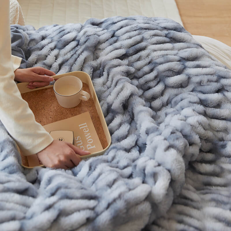 CocoonChic - Couverture en Fausse Fourrure Douce et Élégante pour Lit