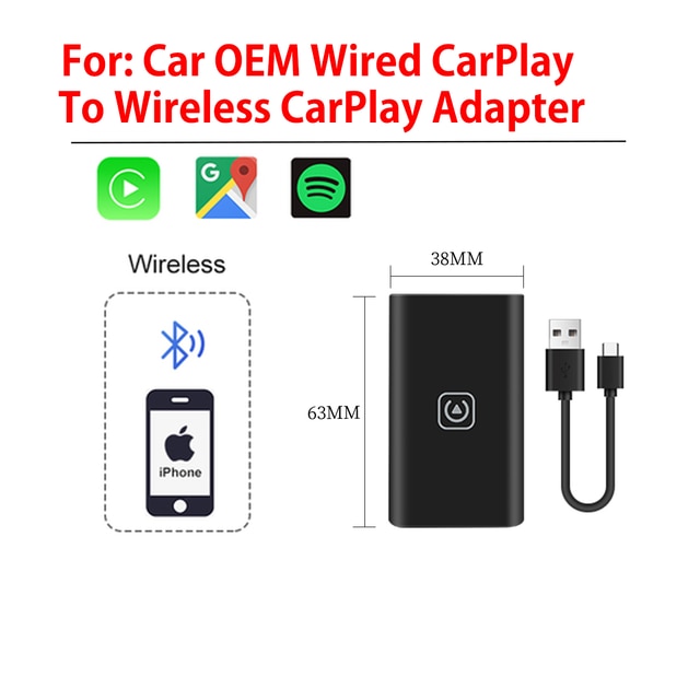 SmartDrive - Boîte AI CarPlay sans fil pour tous les véhicules avec CarPlay et Android Auto