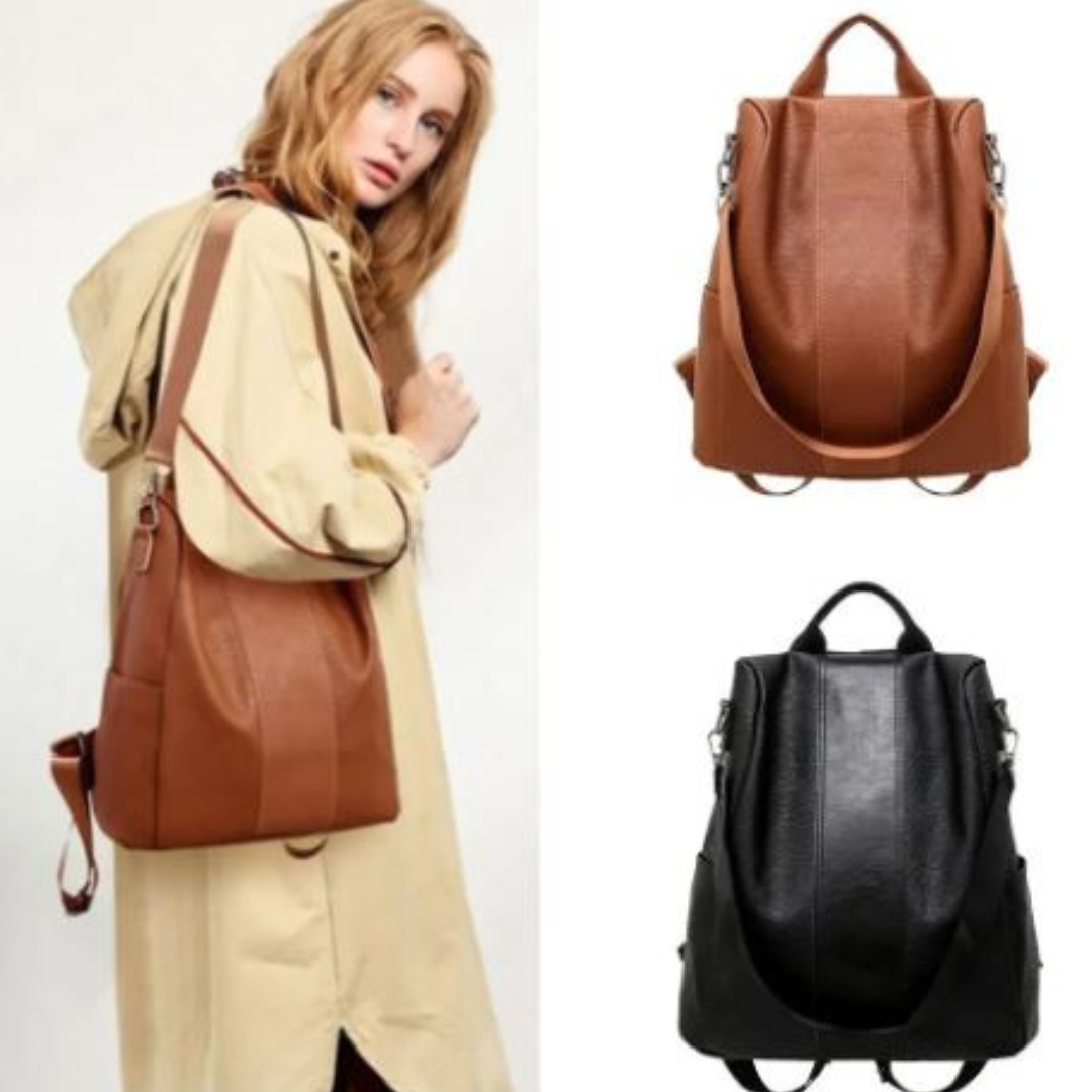 StylishSafe - Sac à dos Anti-Dérobement en Cuir