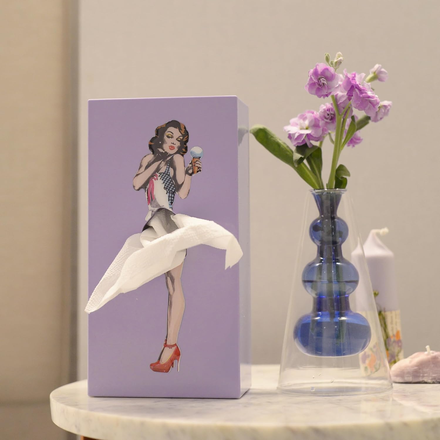 TissuChic - Distributeur de Mouchoirs Vintage avec Effet Flottant Amusant