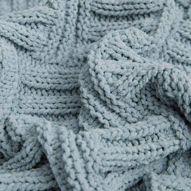 ChaleureuxCocoon - Couverture en Tricot Double Couche Épais et Doux