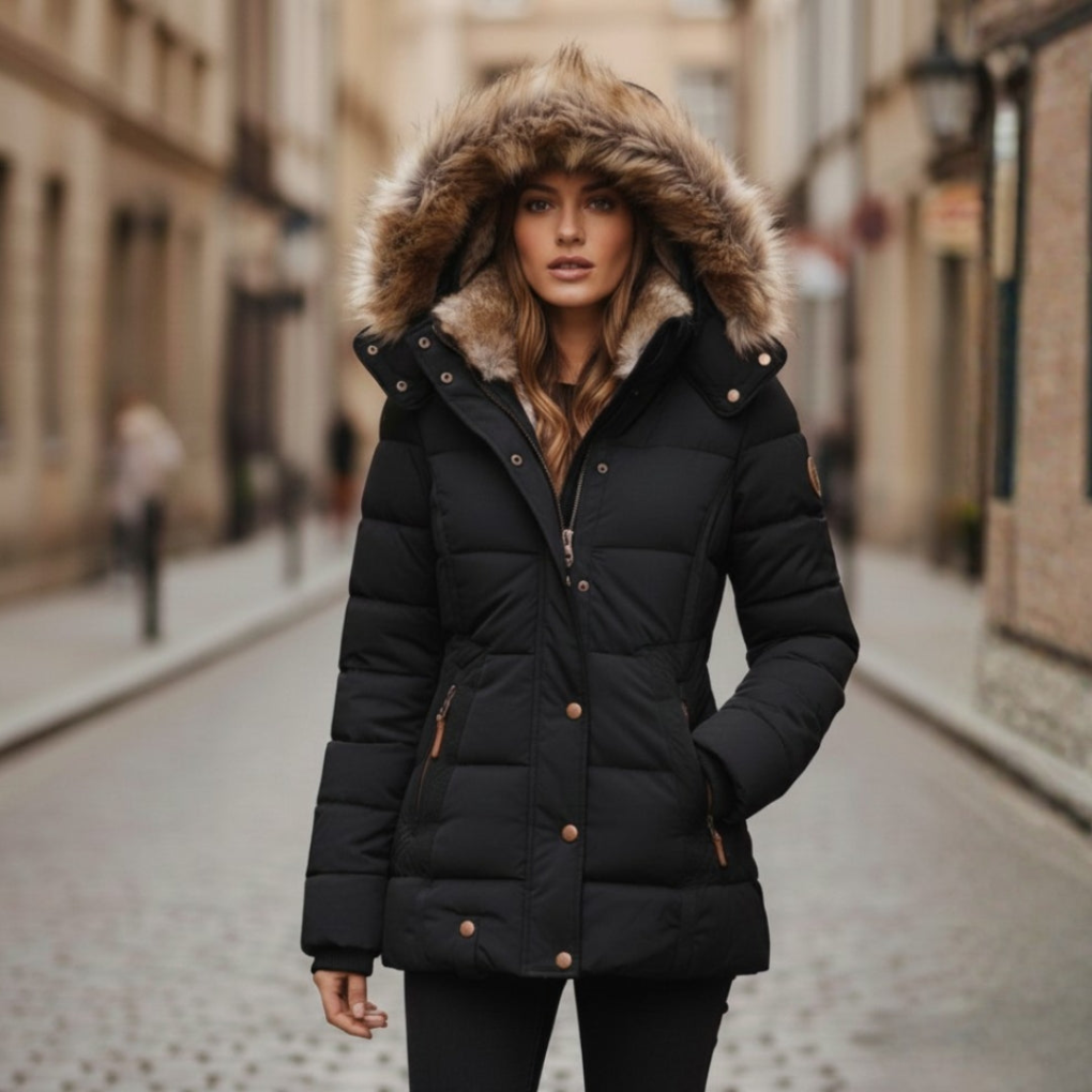 Veste rembourrée à capuche pour femmes