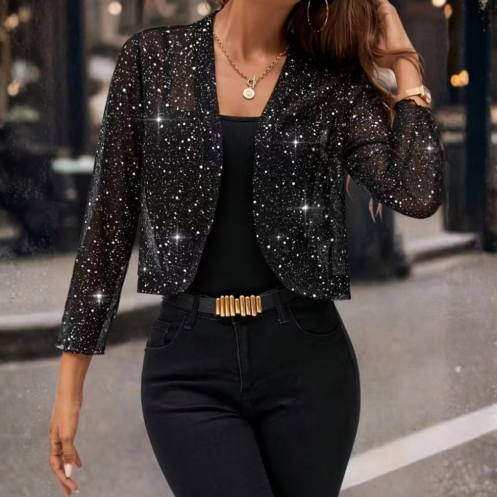 Veste cardigan à paillettes pour femmes