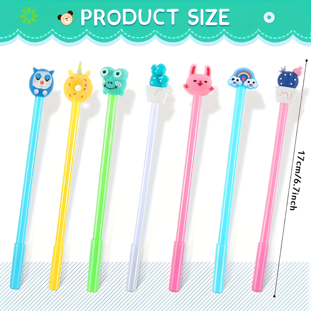 Set de 20 stylos gel cartoon