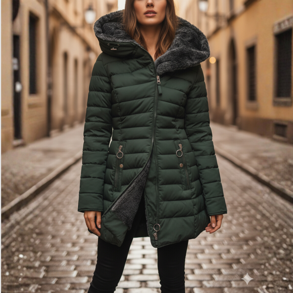 Veste d'hiver à capuche pour femmes