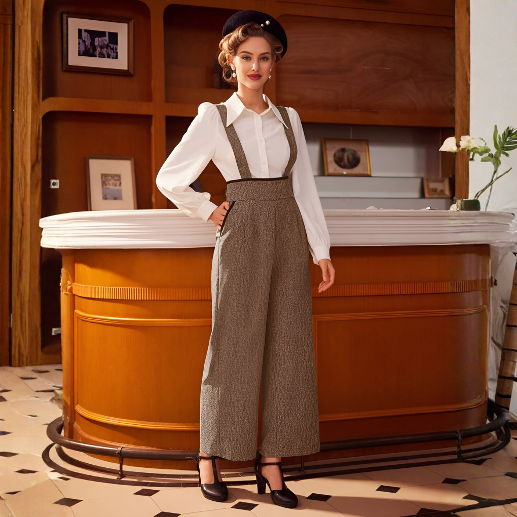 Combinaison femme au style vintage