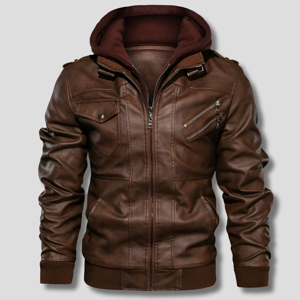 Veste en cuir pour homme