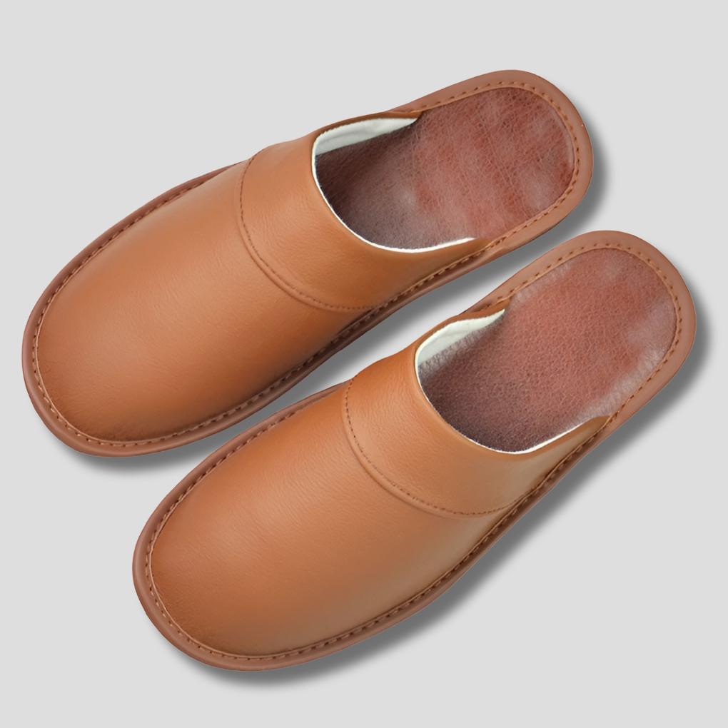 Pantoufles en cuir pour hommes