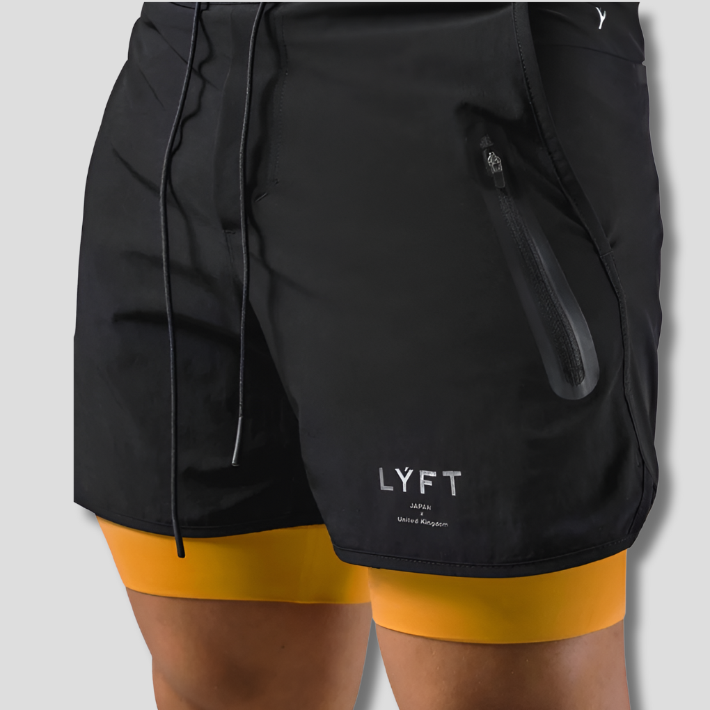 Short de sport 2 en 1 pour homme