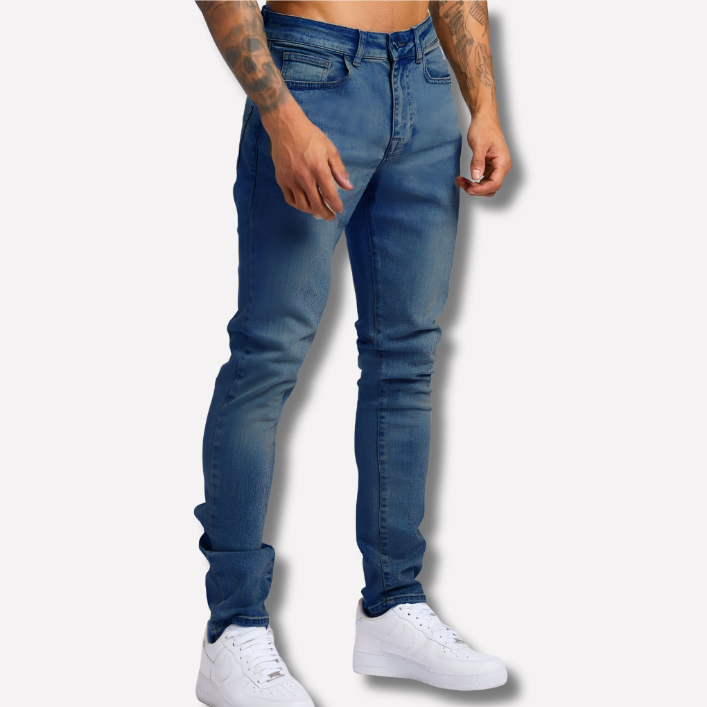 Jean en denim stretch pour homme coupe ajustée