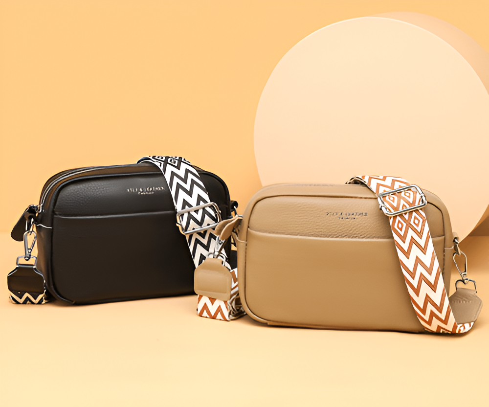 ChicZag Crossbody Bag - Sac à bandoulière rectangulaire en cuir pour femmes