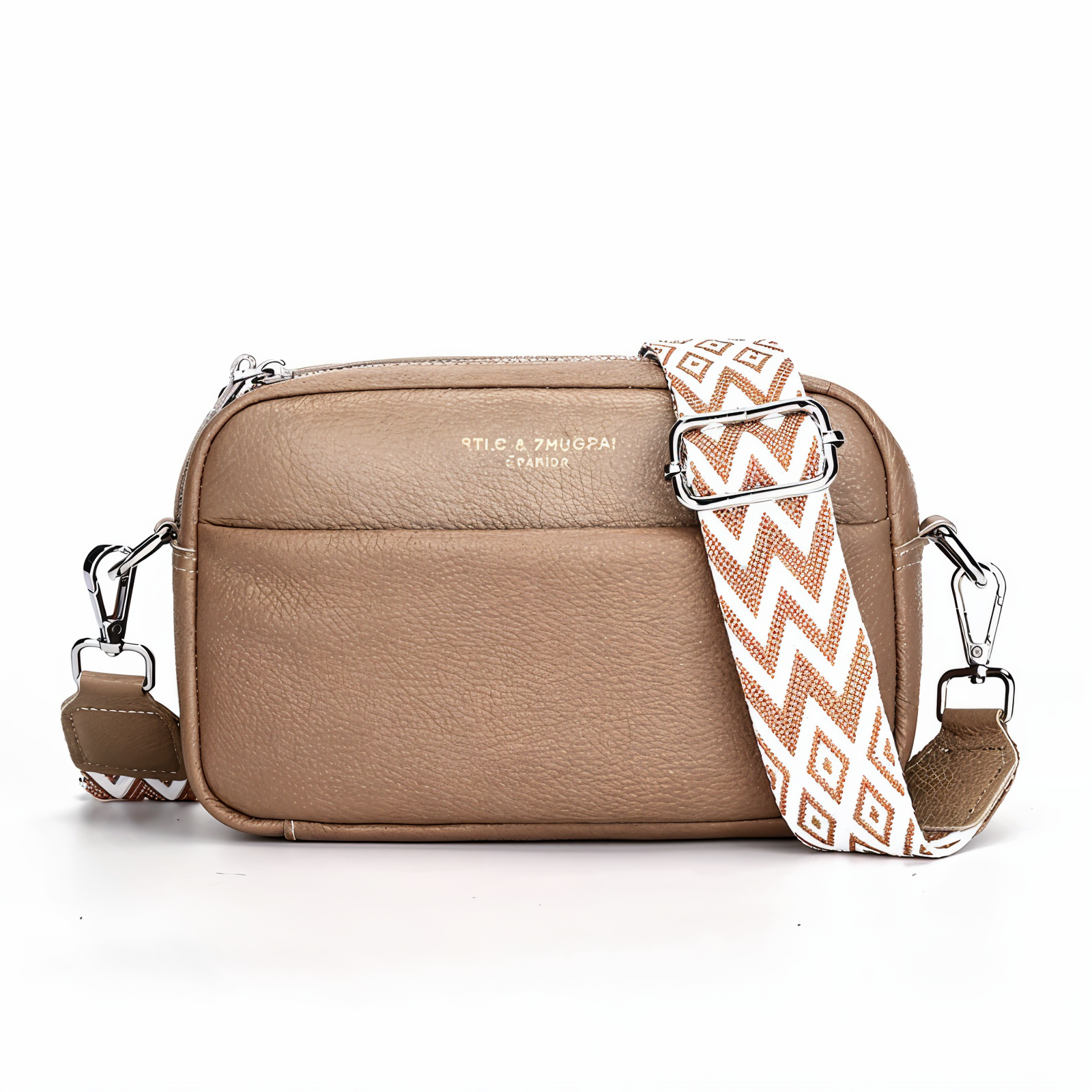 ChicZag Crossbody Bag - Sac à bandoulière rectangulaire en cuir pour femmes