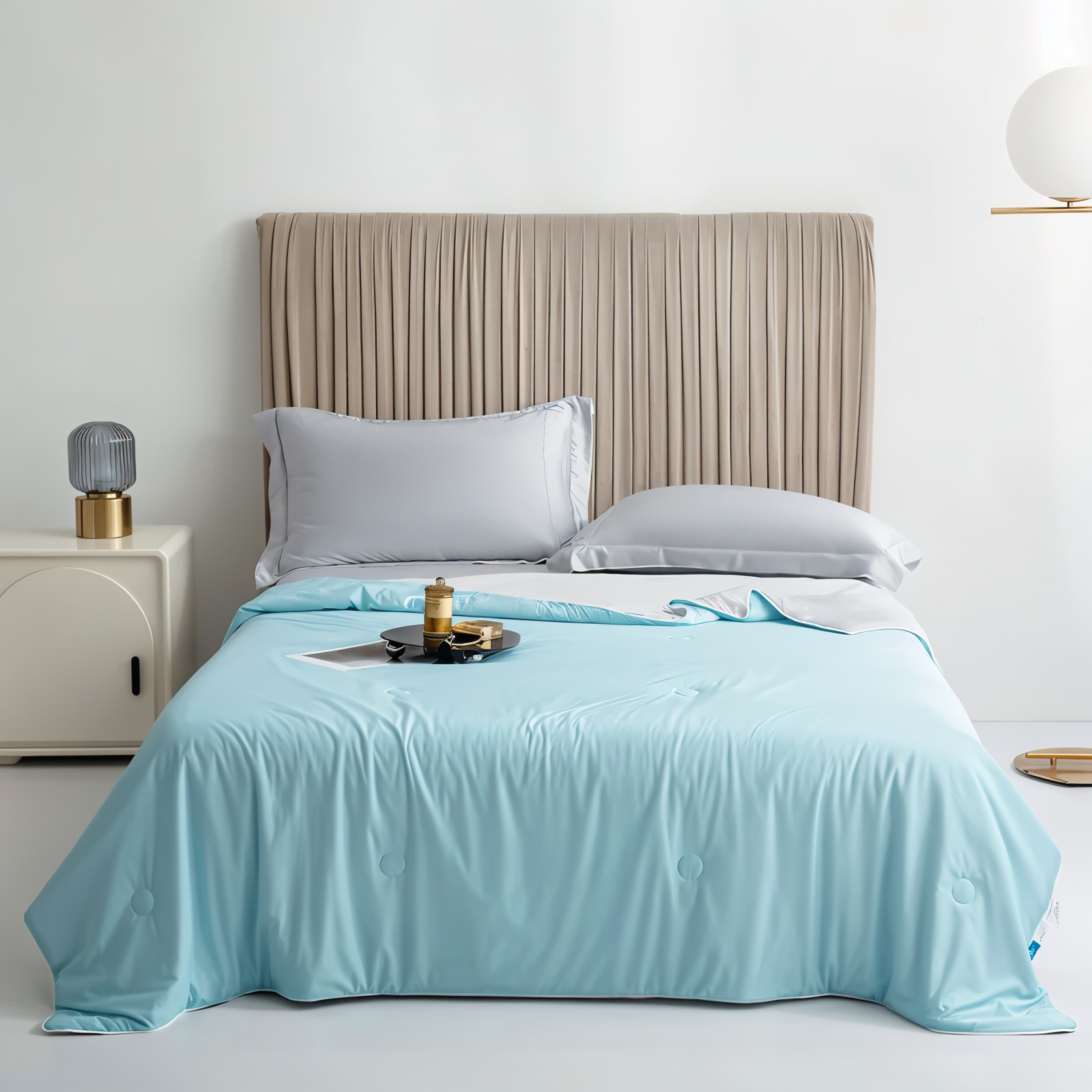 EcoFresh™ - Couverture Rafraîchissante Hypoallergénique Double Face pour l'Été