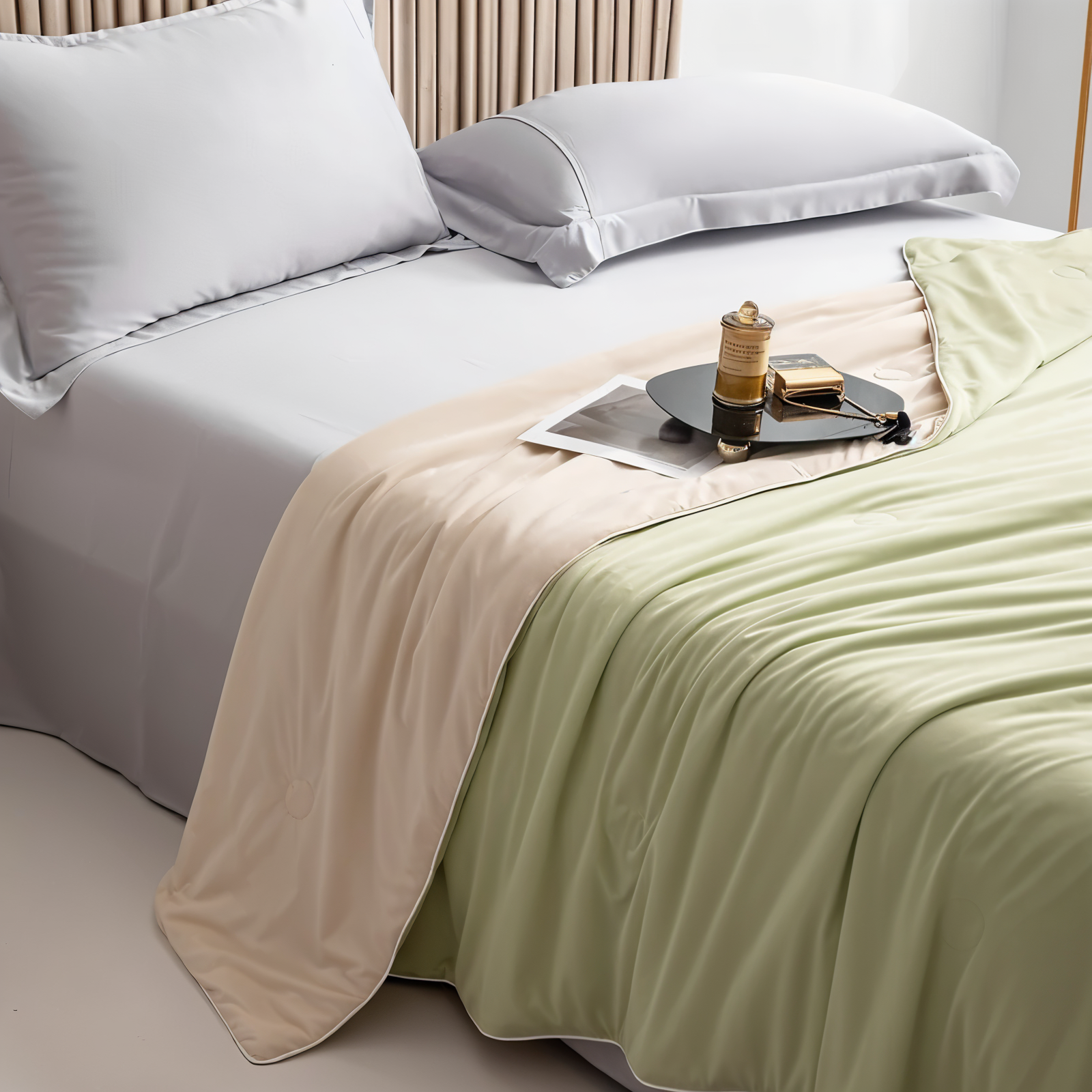 EcoFresh™ - Couverture Rafraîchissante Hypoallergénique Double Face pour l'Été