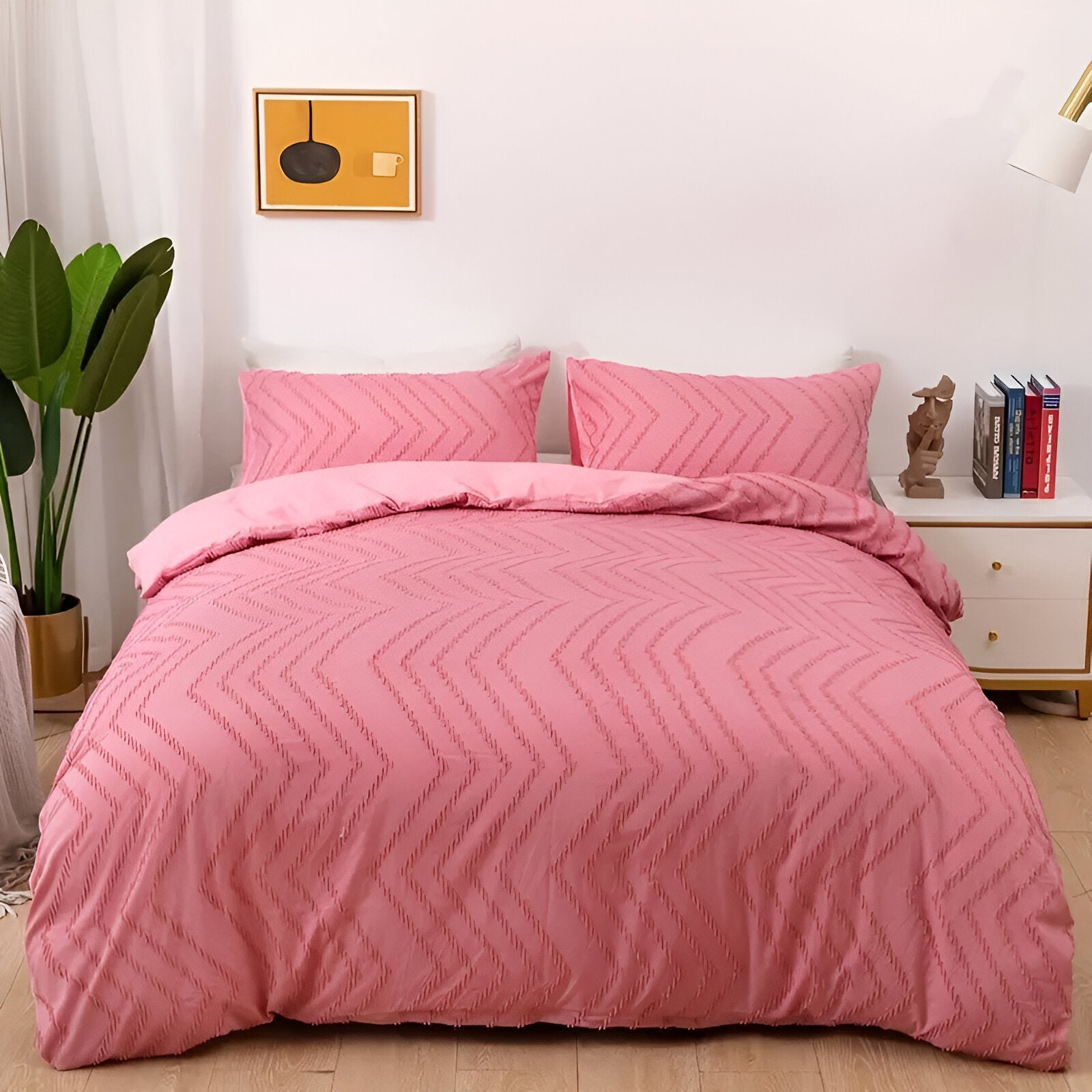 Sommer Lin Couette Rayée - Douce et Soyeuse, Lavable pour un Confort Frais