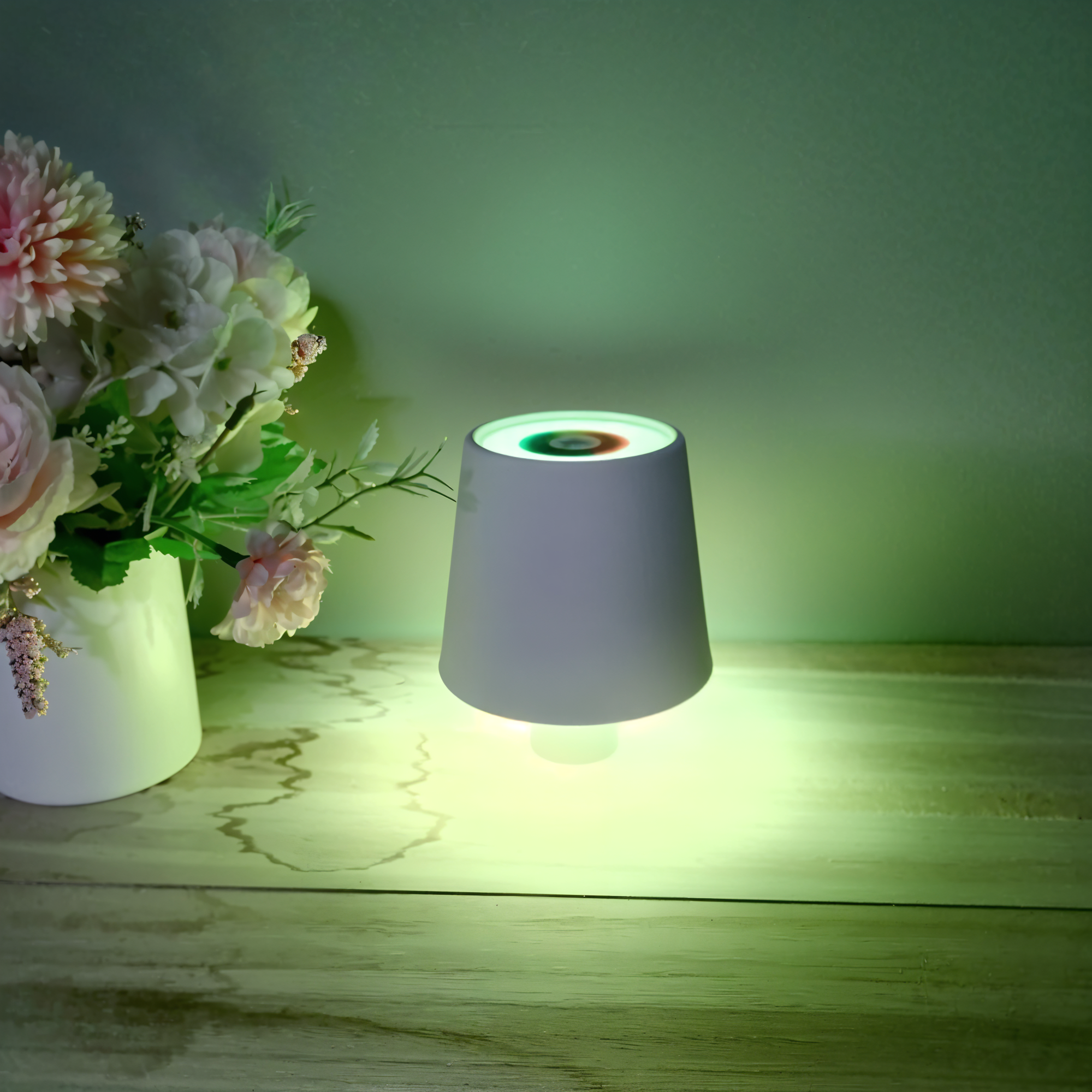 VinoGlint - Lampe de Table Portable et Dimmable en Forme de Bouteille de Vin
