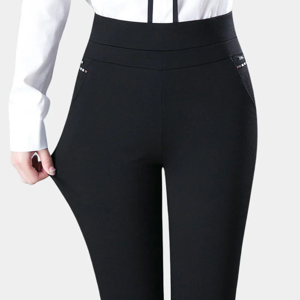 Pantalon stretch taille haute confortable