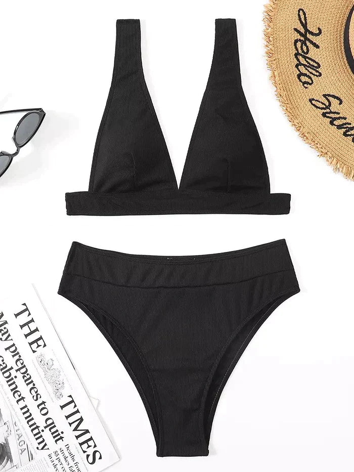 CoralCove | Bikini Taille Haute pour l'Été