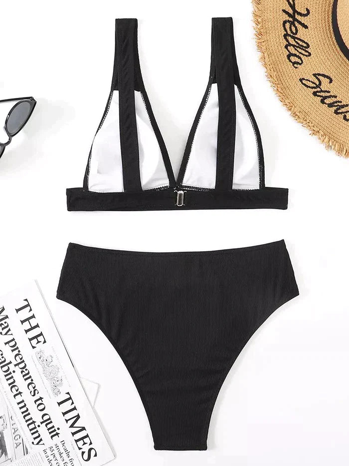 CoralCove | Bikini Taille Haute pour l'Été