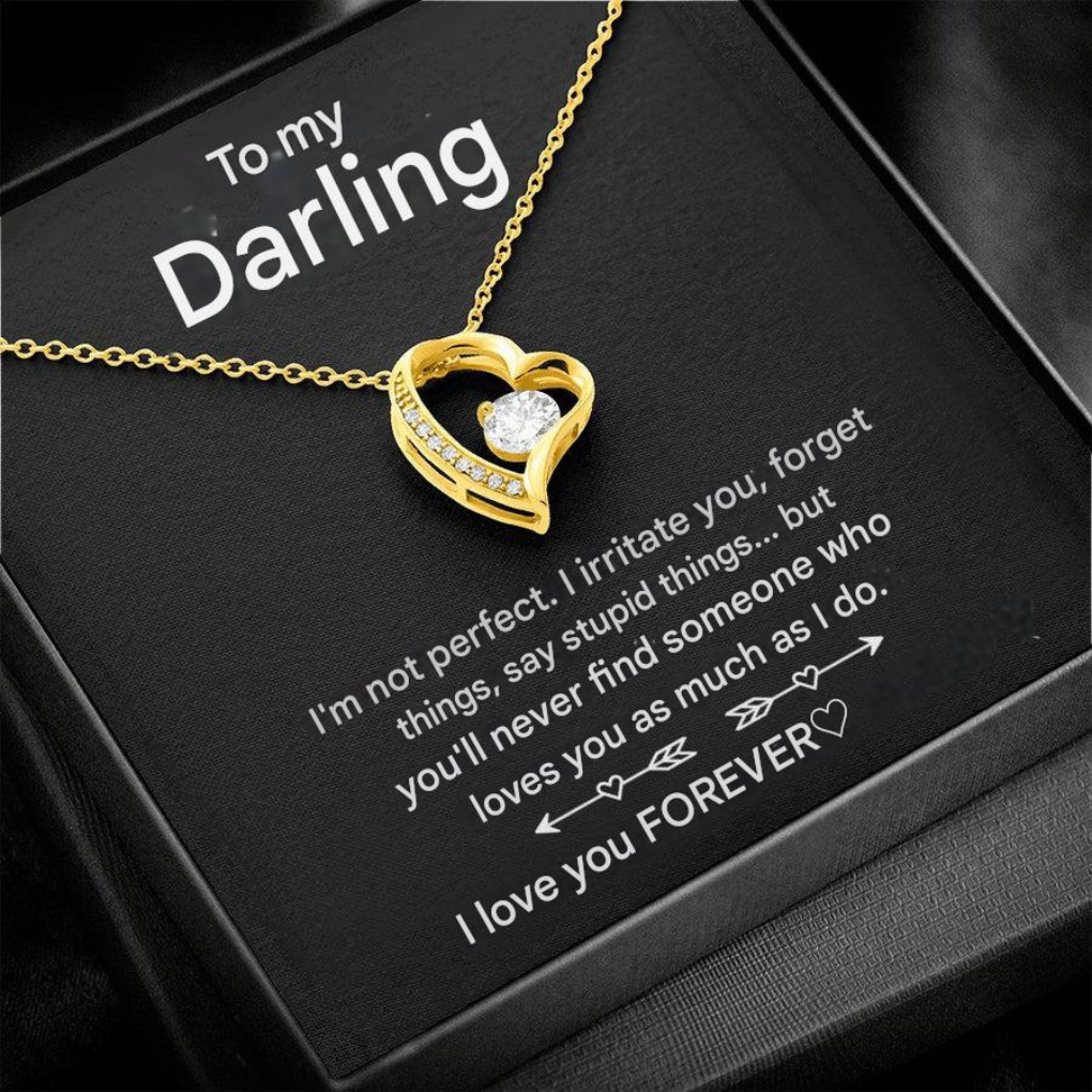 Collier Cœur – Message gravé pour un être cher