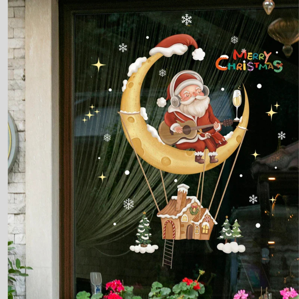 Autocollants pour vitrines – Édition Noël