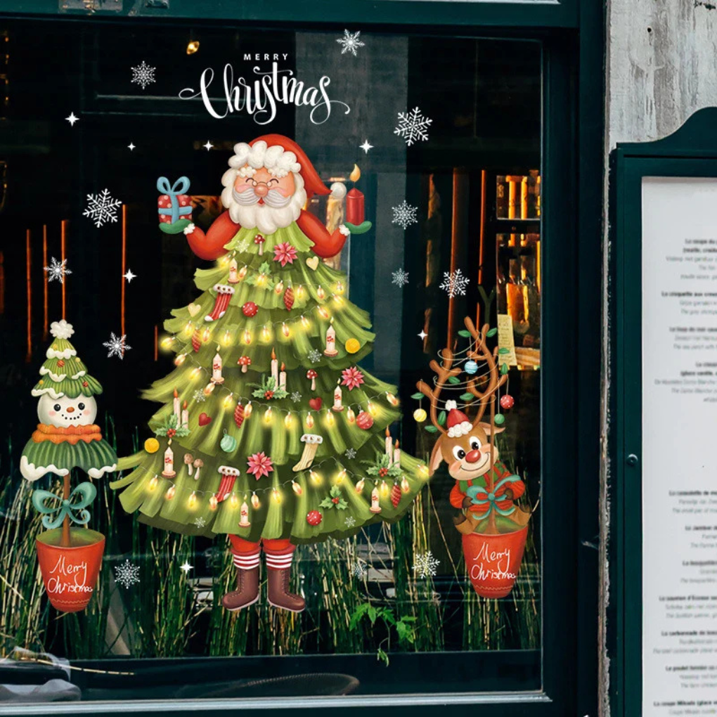 Autocollants pour vitrines – Édition Noël