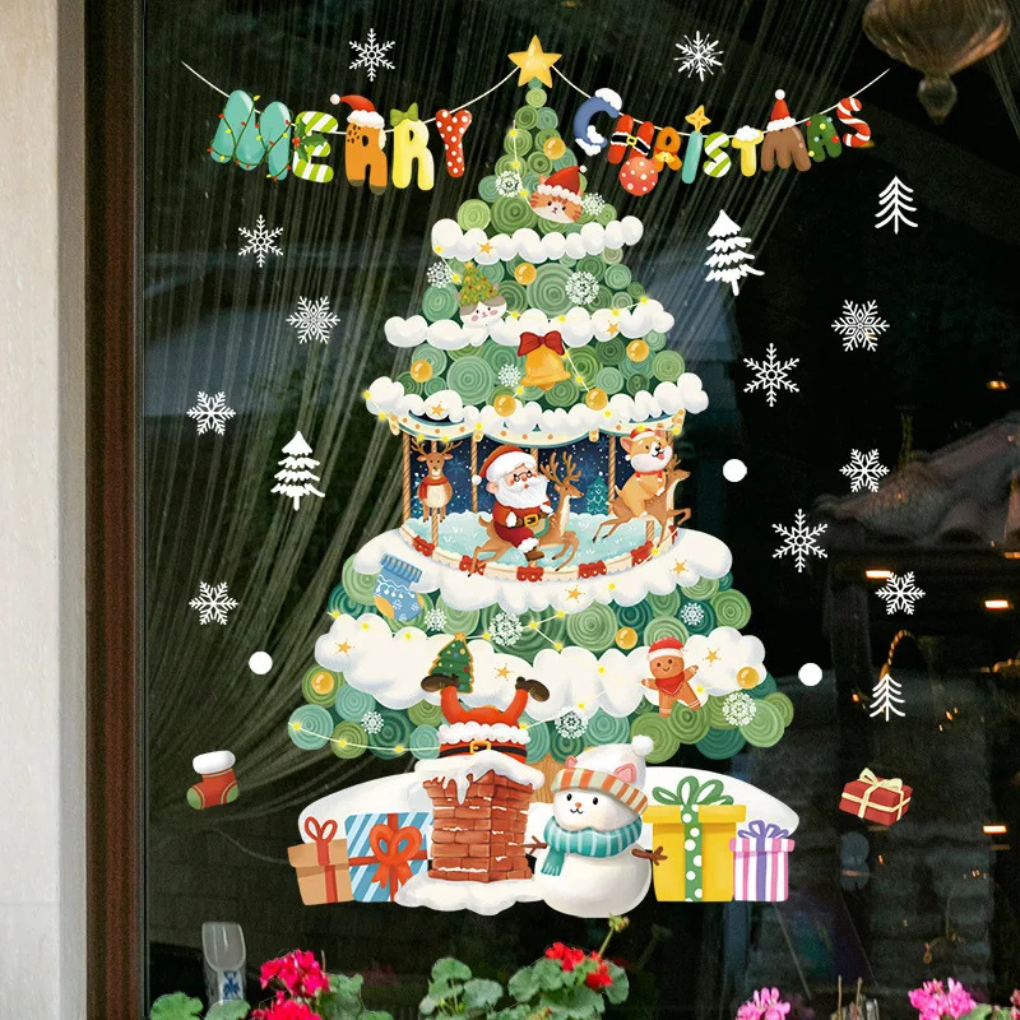 Autocollants pour vitrines – Édition Noël