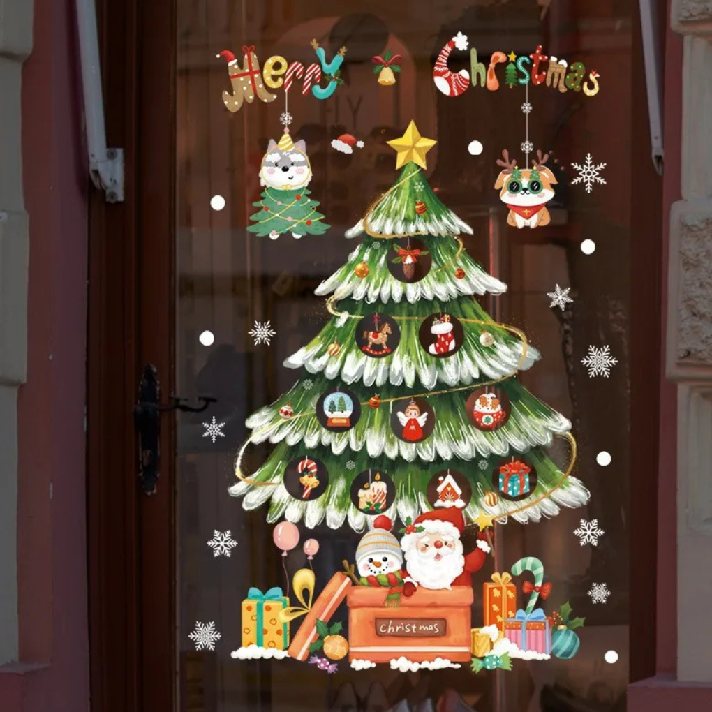 Autocollants pour vitrines – Édition Noël