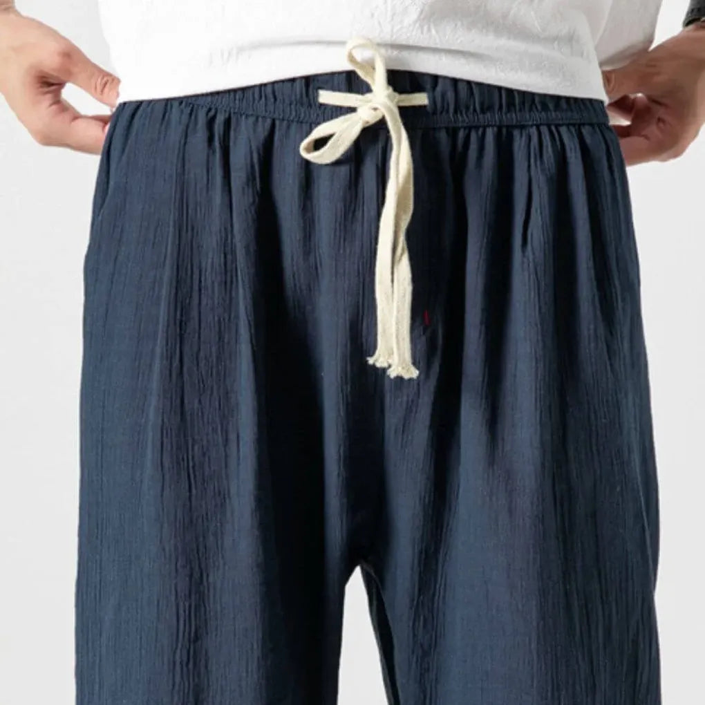 Pantalon confort en mélange de coton et mélange de lin pour homme – Léger et confortable au quotidien