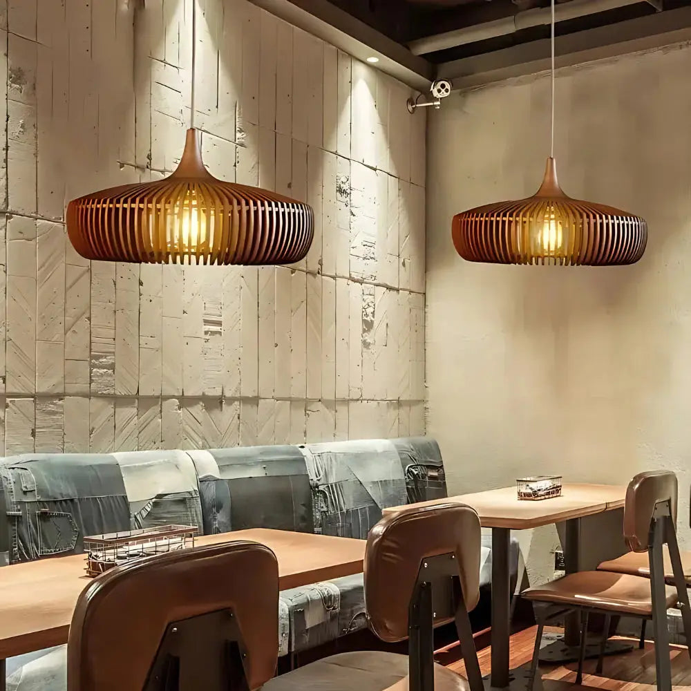 LumiereNoble - Lampe Suspendue Japandi pour une Ambiance Chaleureuse
