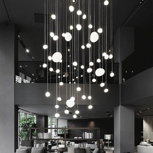 LumièreZen - Suspension en Verre Soufflé pour Une Ambiance Douce