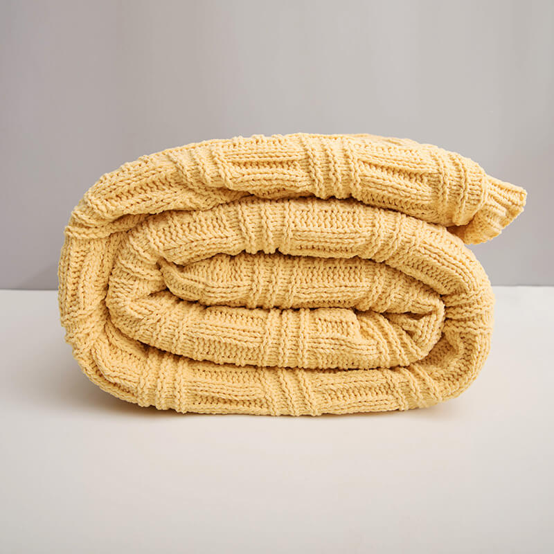 ChaleureuxCocoon - Couverture en Tricot Double Couche Épais et Doux