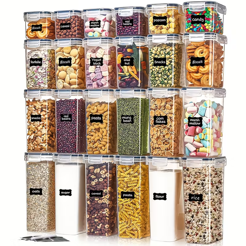 Set de 24 contenants hermétiques pour la conservation des aliments