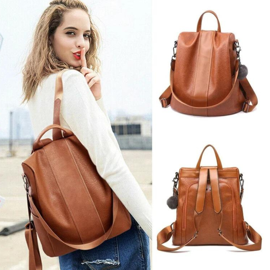 StylishSafe - Sac à dos Anti-Dérobement en Cuir