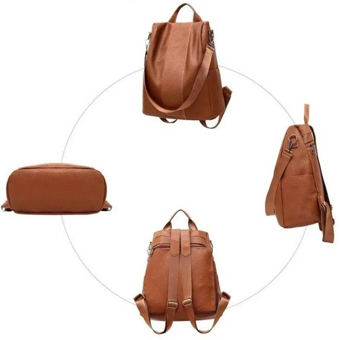 StylishSafe - Sac à dos Anti-Dérobement en Cuir