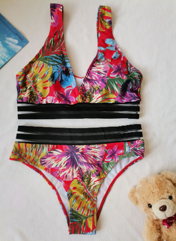 Maravy | Ensemble Bikini Deux Pièces avec Imprimé Tribal Boho-Chic Croisé