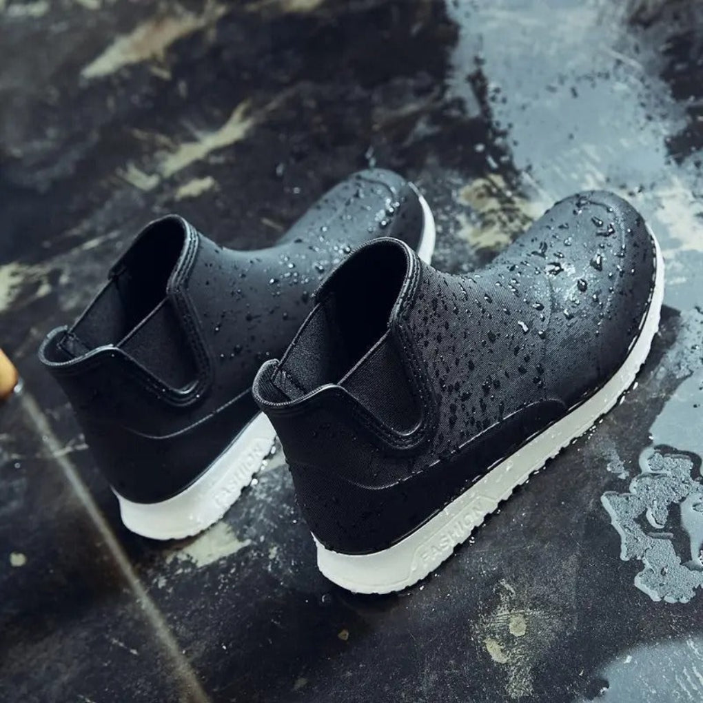 Bottes de pluie pour hommes, légères, résistantes et imperméables, à enfiler