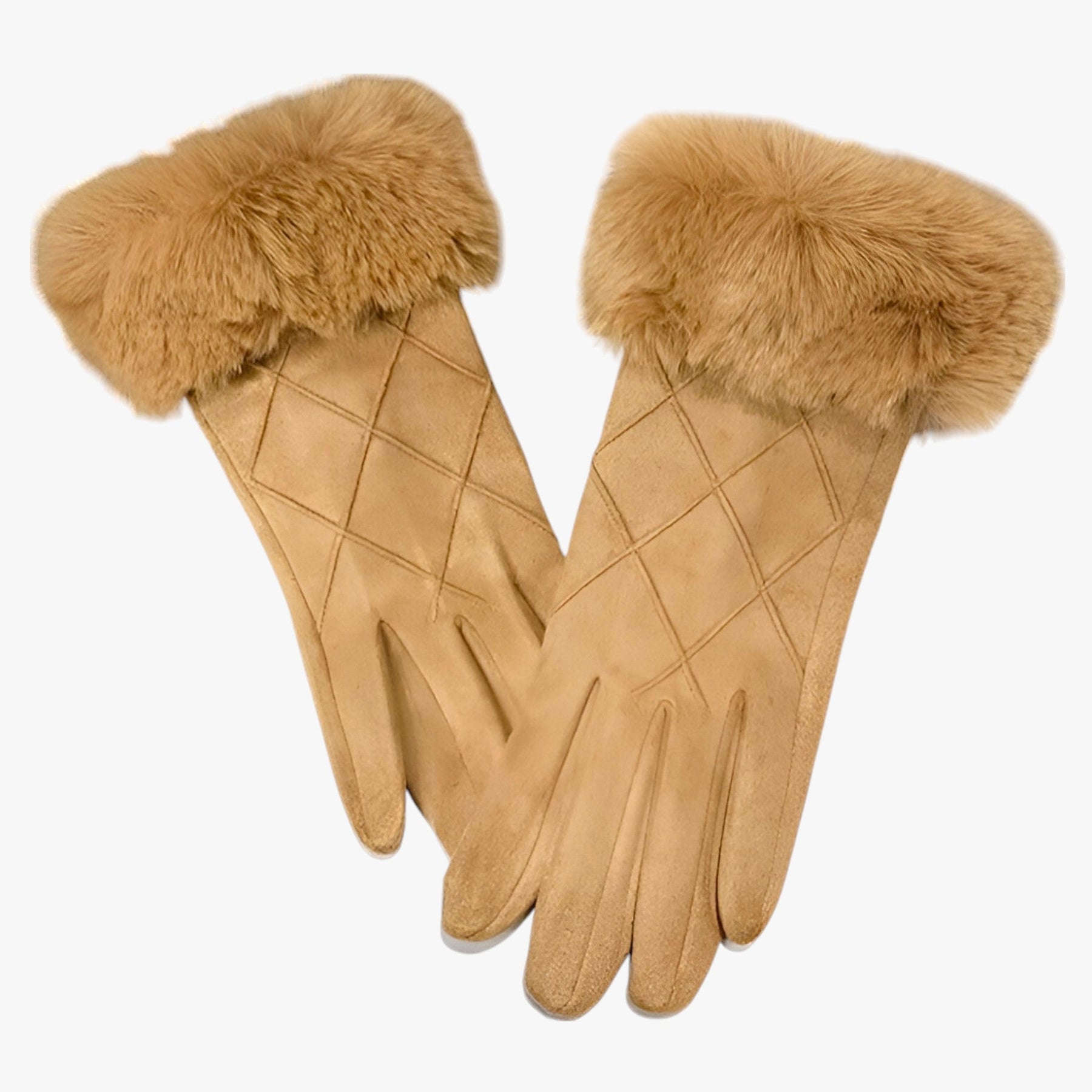 EleganceTouch | Gants d'Hiver en Suède Plaid - Élégants & Compatibles avec Écran Tactile