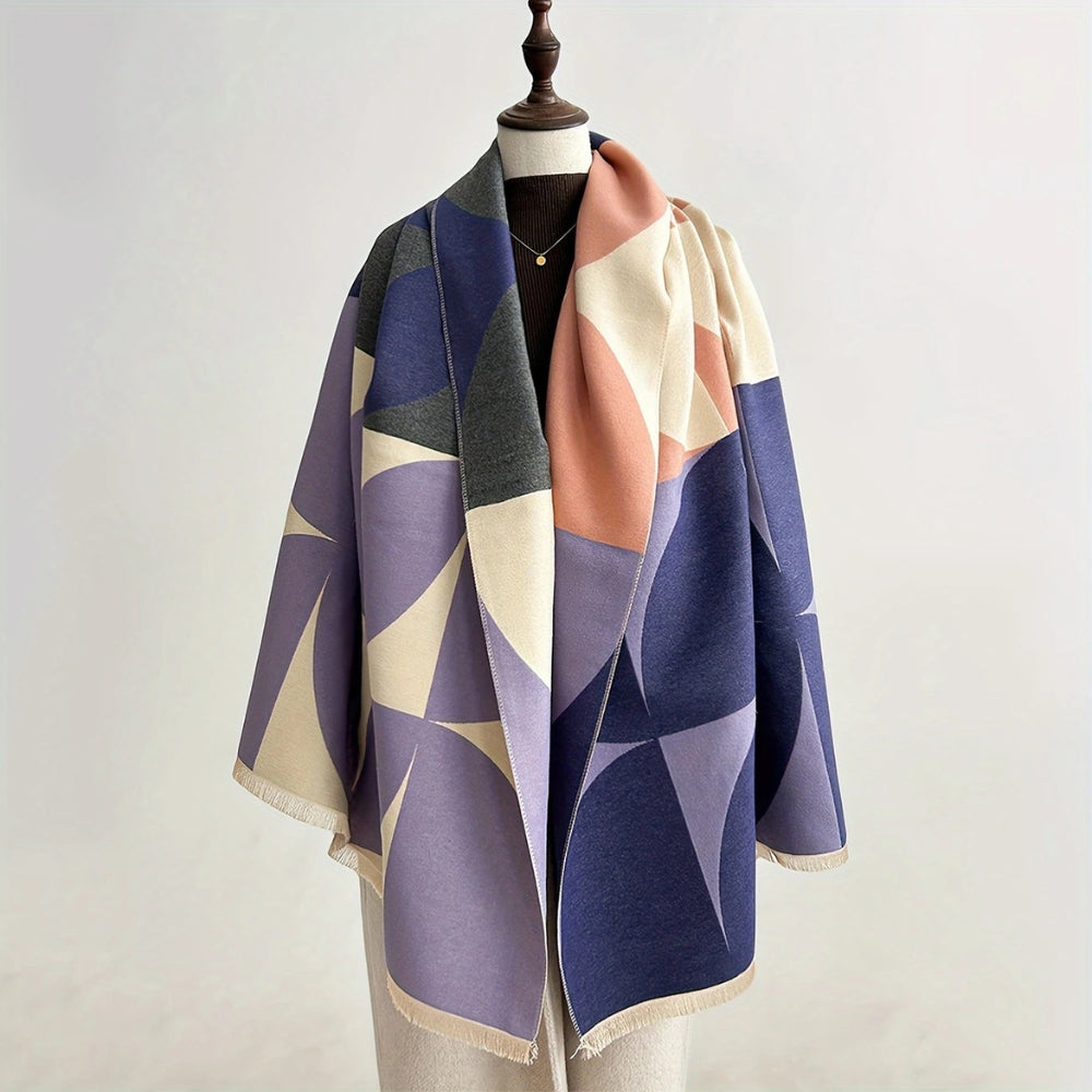 Écharpe Poncho Réversible