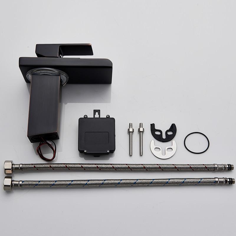 Elia - Robinet Cascade avec Mitigeur à Une Poignée pour Lavabo avec Éclairage LED