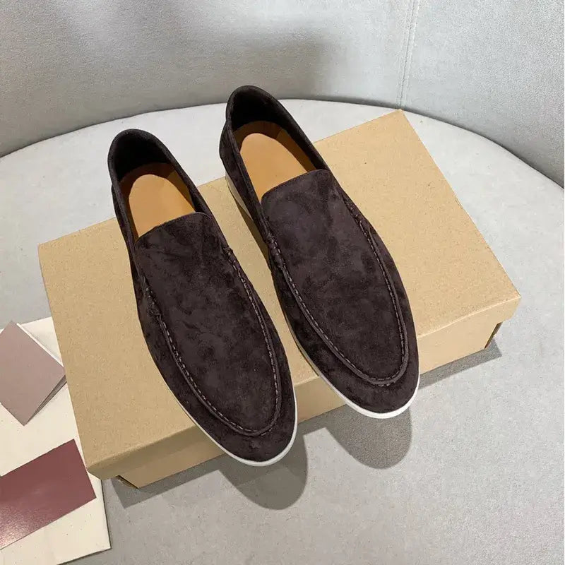 LuxeFoot - Loafers en Suède pour Hommes, Confort Élevé et Style Élégant