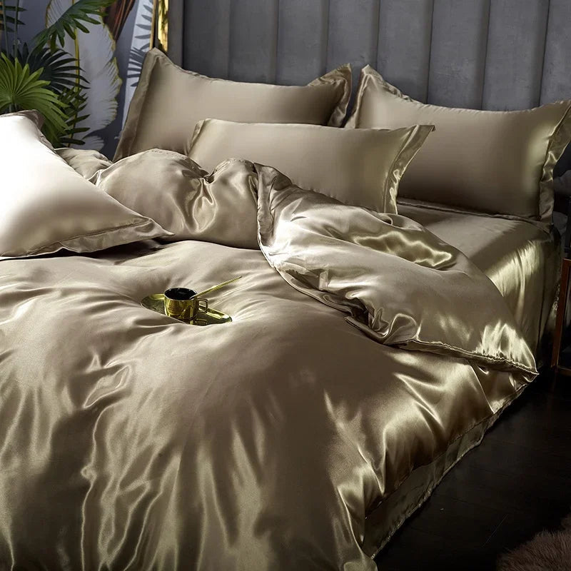 RêveLuxe - Housse de Couette Satinée Hypoallergénique 240x220 cm