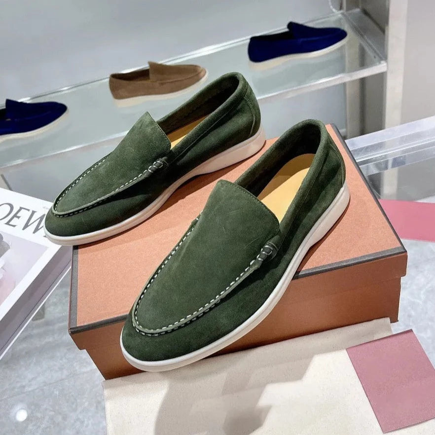LuxeFoot - Loafers en Suède pour Hommes, Confort Élevé et Style Élégant