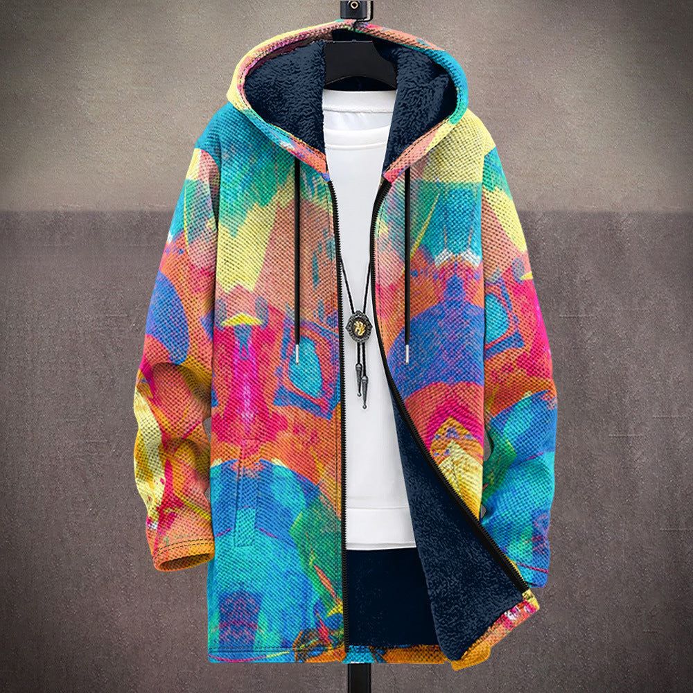 Gilet rétro colorblock pour hommes