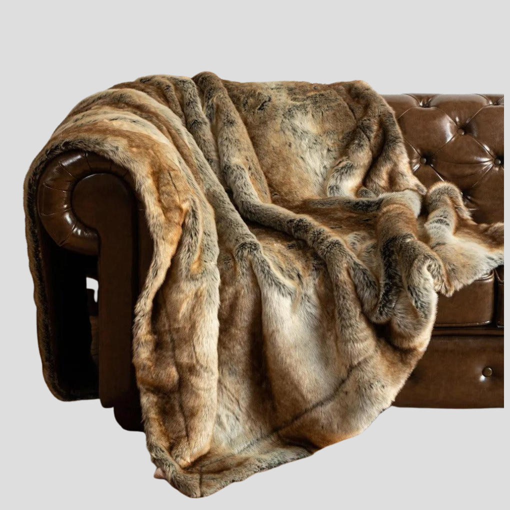 Couverture de luxe en fausse fourrure