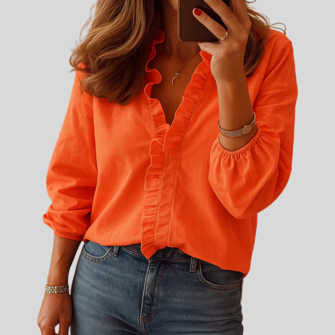 Blouse chic à volants
