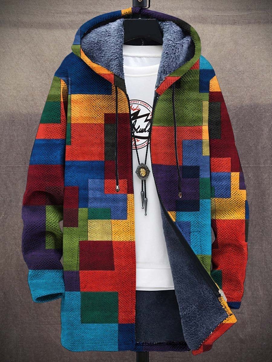Gilet rétro colorblock pour hommes