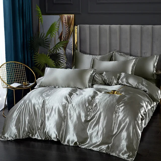 RêveLuxe - Housse de Couette Satinée Hypoallergénique 240x220 cm