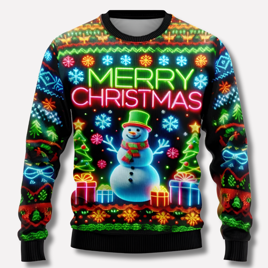 Pull de Noël unisexe néon